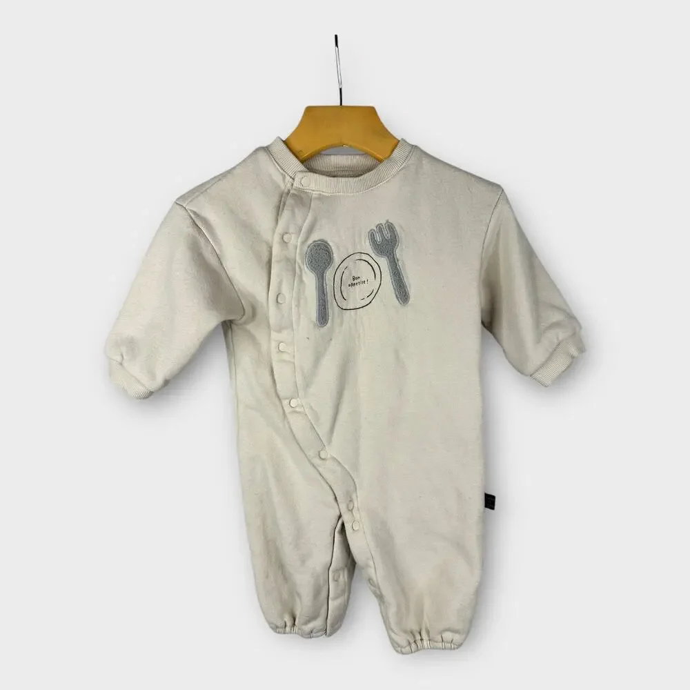 Tete a Tete Baby One Piece Lot of 2 Sleepers 50-70 3-6m Cycling Bon Appetite